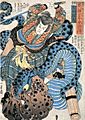 Jiraiya - kuniyoshi - japanese heroes for the twelve signs