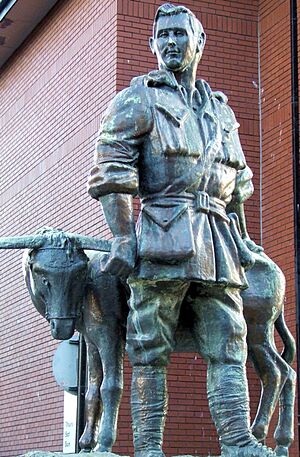 John Simpson Kirkpatrick Statue in Ocean Road, South Shields