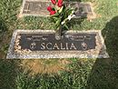 Gravesite of Justice Antonin Scalia at Fairfax Memorial Park in Fairfax, Virginia