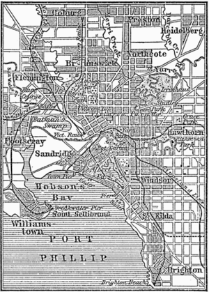 Karte Melbourne MKL1888