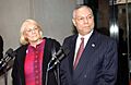 Laila Freivalds and Colin Powell