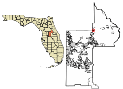 Location of Altoona in Lake County, Florida