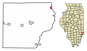 Location in Lawrence County, Illinois