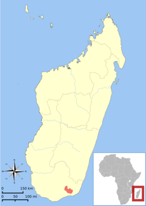 Lepilemur leucopus range map.svg