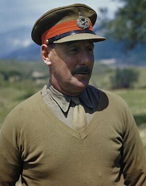 Lieutenant General Sir Oliver Leese, commander of the British Eighth Army in Italy, 30 April 1944. TR1759.jpg