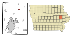 Location of Central City, Iowa