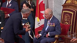 Mark Carney & Charles III in the Senate Chamber, 2025