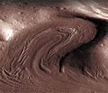 Mars glacial-like lobe deposit