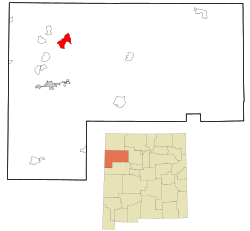 Location in McKinley County and the state of New Mexico