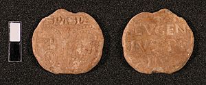 Medieval papal bulla of Pope Eugene III (front, reverse) (FindID 251727)