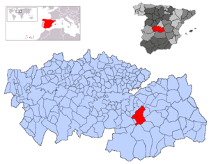 Locator map for Mora Municipality in Spain