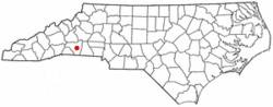 Location of Forest City, North Carolina