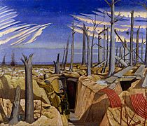 Nash, John (RA) - Oppy Wood, 1917. Evening - Google Art Project