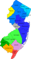 New Jersey Counties by metro area labeled