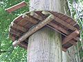 Non invasive method of fixing a tree platform