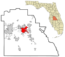 Polk County Florida Incorporated and Unincorporated areas Winter Haven Highlighted.svg