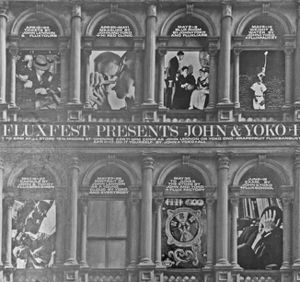 Publicity poster for Fluxus art events-concerts called GRAPEFRUIT FLUXBANQUET