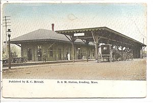 Reading station postcard
