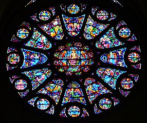 Reims Cathédrale Notre-Dame Innen Südliche Rosette 2