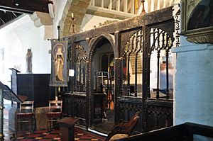 Rood screen in St Materiana's Church, Tintagel (5628)
