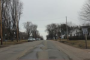 Looking east at Rozellville on County C