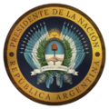 Seal of the President of Argentina utilized on official documentation.png
