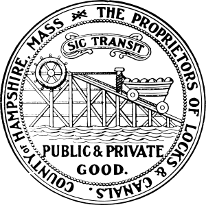 Seal of the Proprietors of Locks & Canals of the County of Hampshire, Mass