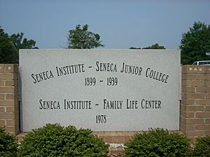 Seneca Institute - Family Life Center Sign