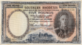 Southern Rhodesia £5 1951 Obverse
