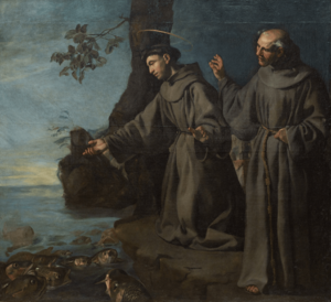 St. Anthony Preaching to the Fishes (c. 1630) - attributed to Francisco de Herrera the Elder (Detroit Institute of Arts)