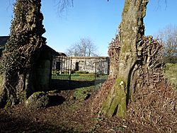 St Fillan's Kirk, Kilallan, Renfrewshire - entrance and church ruins