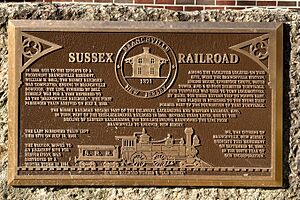 Sussex Railroad plaque, Branchville, NJ