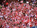 Sydney swans supporters at the 2006 afl grand final