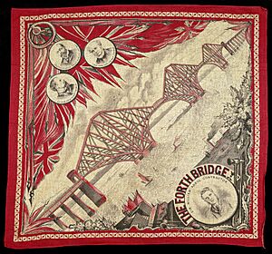 The Forth bridge kerchief commemorating its opening