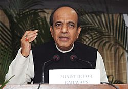 The Union Minister of Railways, Shri Dinesh Trivedi holding a Press Conference to announce the setting up of an expert group for modernization of Indian Railways, in New Delhi on September 21, 2011.jpg