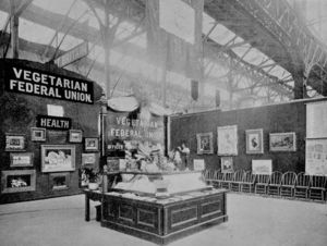 The Vegetarian Federal Union's Stall at the World Fair in Chicago in 1893