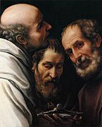 Tiarini Tres monjes contemplando un crucifijo Galleria di Palazzo Rosso, Genova