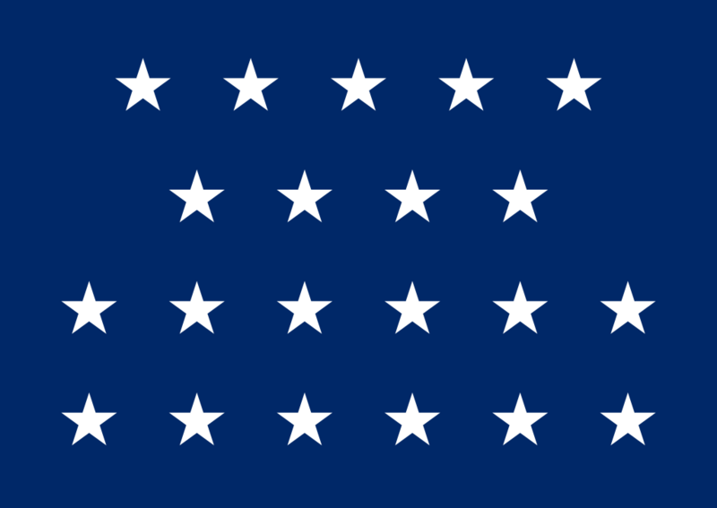 US Naval Jack 21 stars