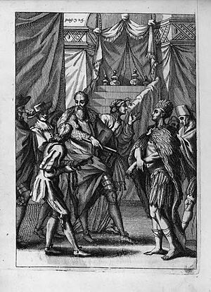 Van Beecq - Moctezuma imprisoned by Cortés