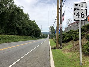 2018-07-30 10 00 45 View west along U.S. Route 46 just west of Scrub Oak Road in Mine Hill Township, Morris County, New Jersey