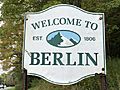 2021-09-28 16 41 46 "Welcome to Berlin, Established 1806" sign along southbound New York State Route 22 in Berlin, Rensselaer County, New York