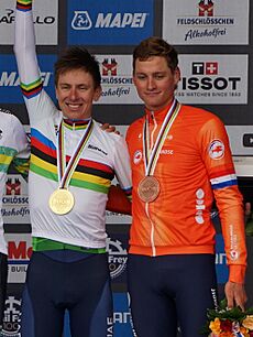 2024 UCI Road World Championships Zurich Men Elite Road Race (Pogačar and van der Poel)