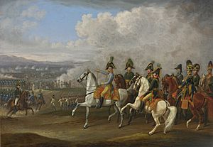 Albrecht Adam - General von Bellegarde und seine Offiziere vor einer Schlacht (1815).jpg