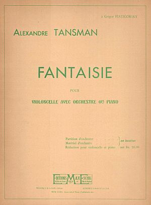 Alexandre Tansman Fantaisie