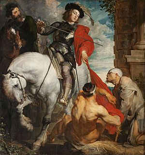Anthony van Dyck - Saint Martin sharing his cloak with a beggar