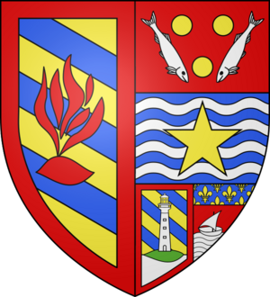 Blason ville fr Cucq (Pas-de-Calais)