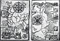 Brouscon Almanach 1546 Compass bearing of high waters in the Bay of Biscay left Brittany to Dover right