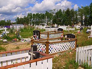 Cemetery in La Loche. Saskatchewan