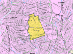 Census Bureau map of Elmwood Park, New Jersey