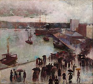 Charles Conder - Departure of the Orient - Circular Quay - Google Art Project